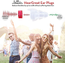 Load image into Gallery viewer, HearGreat Reusable Silicone Ear Plugs
